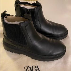 Zara Kids Chelsea Leather Boots